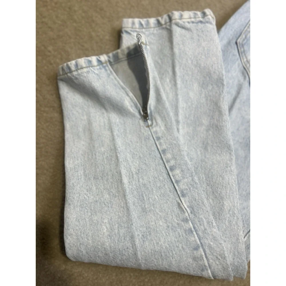 Vintage Hot & the Gang Jeans Ankle Zip Acid Washed Womens 11 Distressed USA MADE